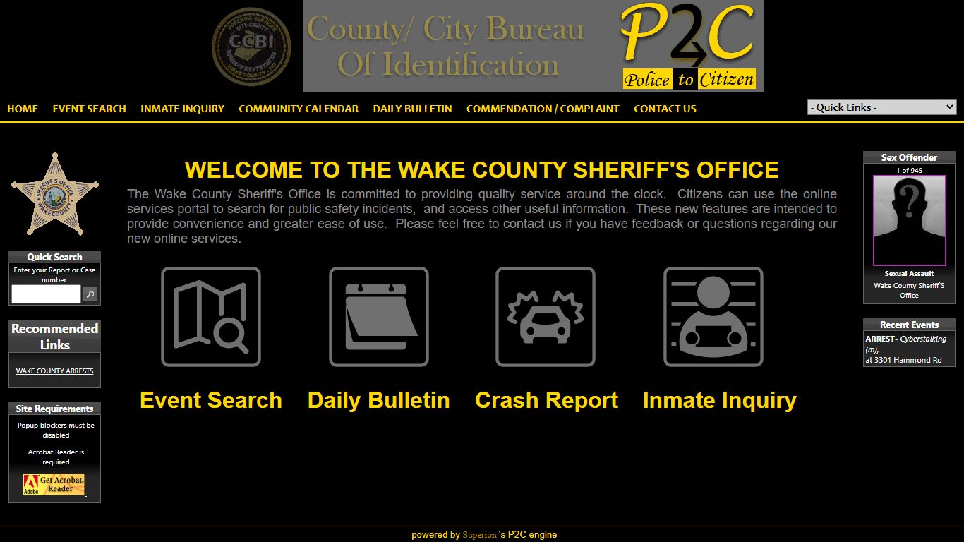 Wake County Sheriff's Office P2C
